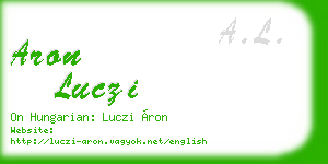 aron luczi business card